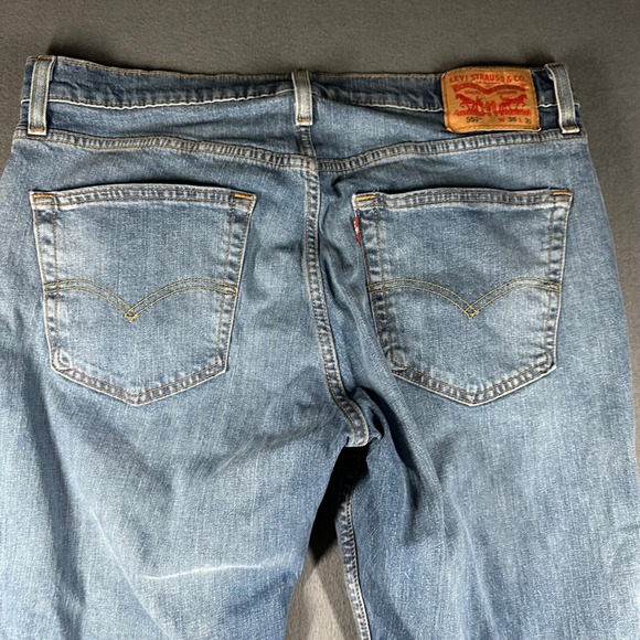 Levis 559 Relaxed Straight Fit Jeans Mens 36x30 Medium Wash Denim Jeans Baggy - Picture 16 of 16